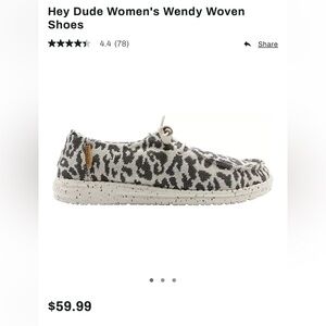Hey Dude cheetah gray size 9